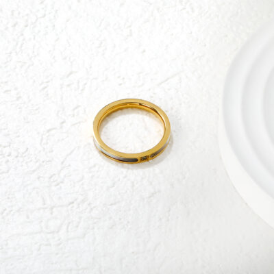 Solitaire Accent Band Ring