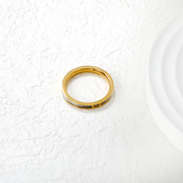 Solitaire Accent Band Ring