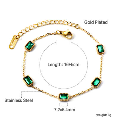 IMG_0323- Emerald Station Chain Bracelet