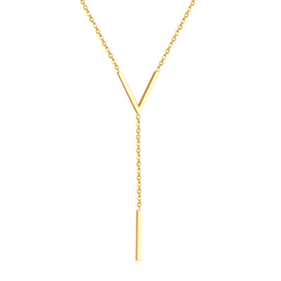 Minimal Bar Lariat Necklace
