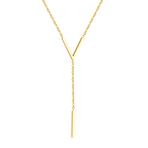 Minimal Bar Lariat Necklace