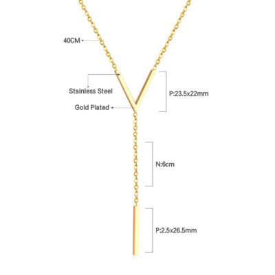 Minimal Bar Lariat Necklace
