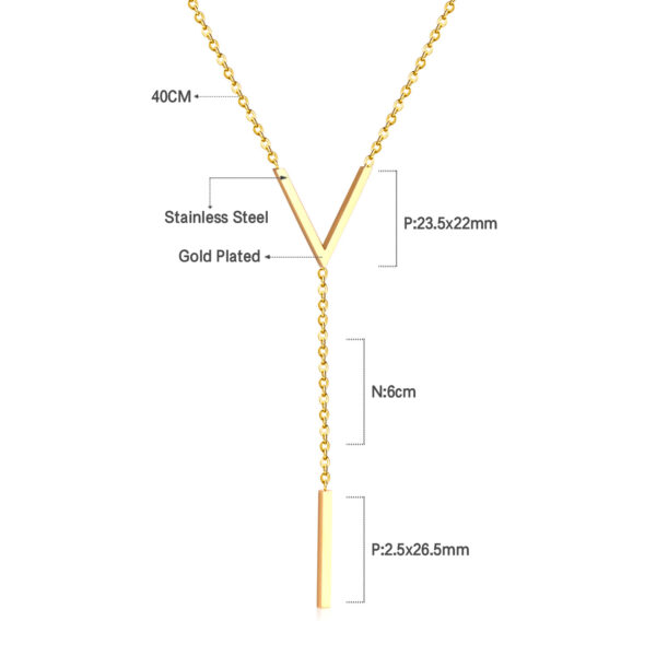 Minimal Bar Lariat Necklace