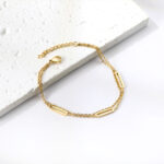 Double Layer Bar Chain Bracelet