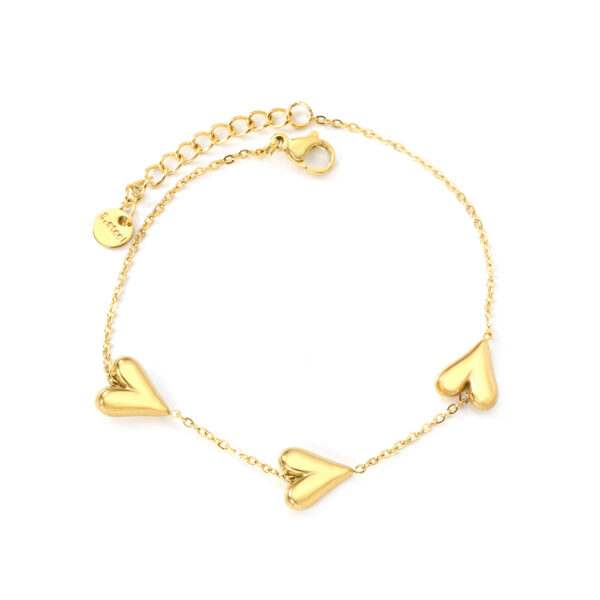 Puffy Heart Station Bracelet