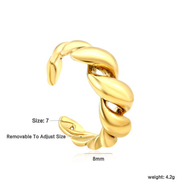 Twisted Rope Adjustable Ring