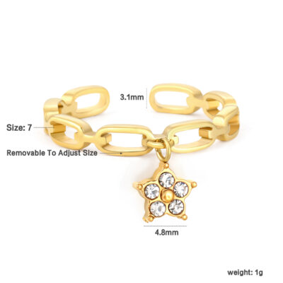 Chain Star Ring