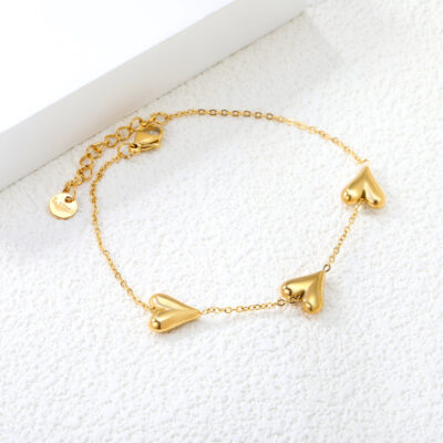 Puffy Heart Station Bracelet