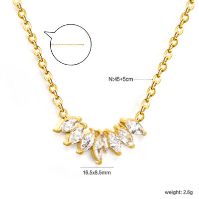 Marquise Cluster Necklace