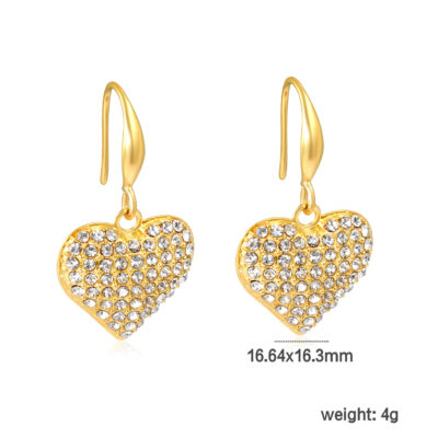 Gold Sparkling Heart Set