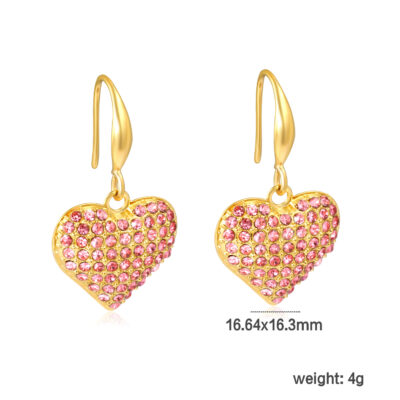 2P2A3800- Pink Gold Sparkling Heart Set