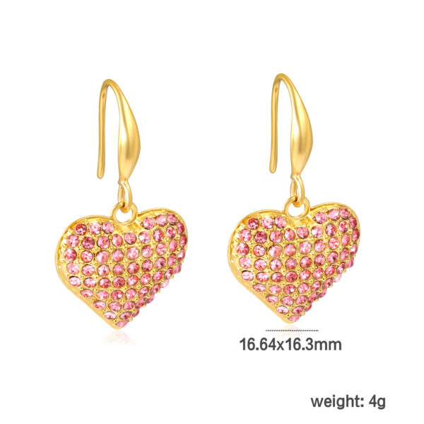 2P2A3800- Pink Gold Sparkling Heart Set