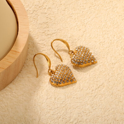 Gold Sparkling Heart Set
