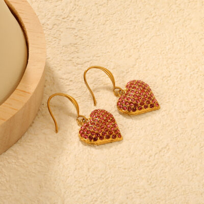 2P2A4040 Pink Gold Sparkling Heart Set