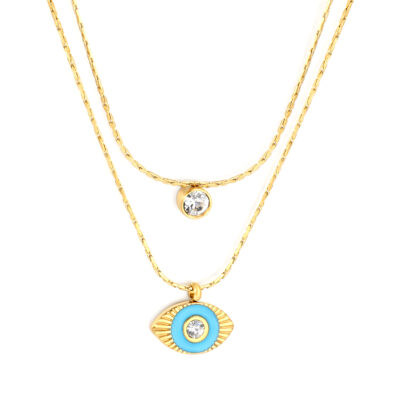 Layered Evil Eye Necklace
