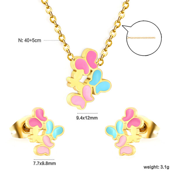 2P2A4780- Pastel Butterfly Jewelry Set