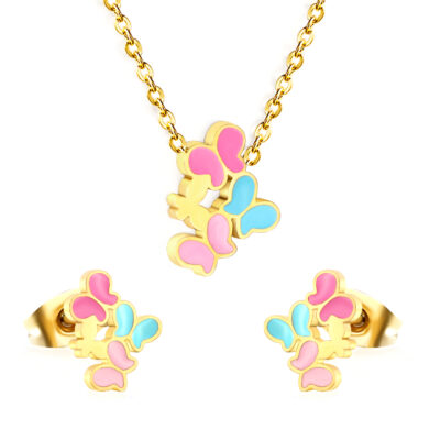 2P2A4780 Pastel Butterfly Jewelry Set