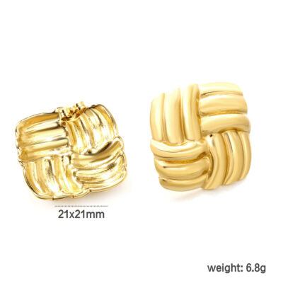Woven Knot Stud Earrings