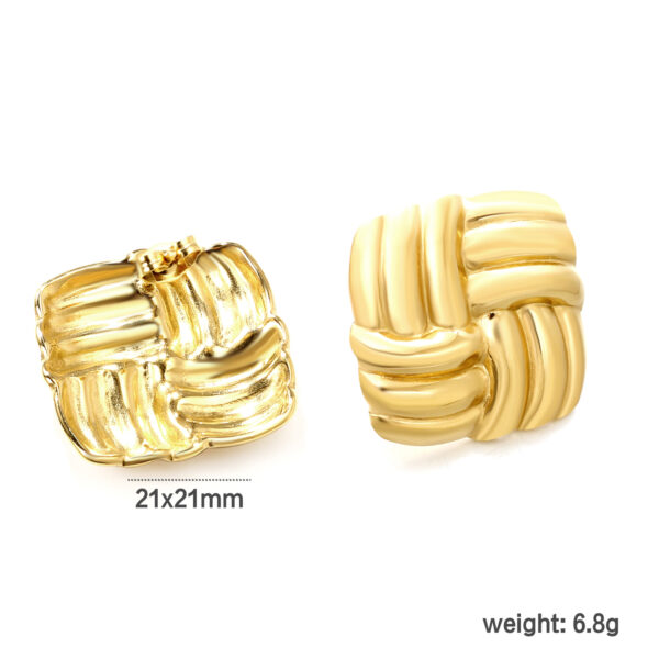 Woven Knot Stud Earrings