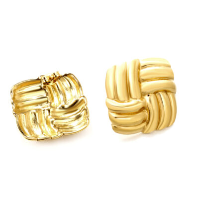 Woven Knot Stud Earrings
