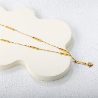 Star Charm Lariat Necklace