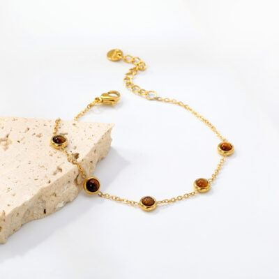 Axora Tiger Eye Station Bracelet Tiger Eye Station Bracelet