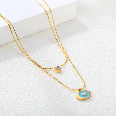 Layered Evil Eye Necklace