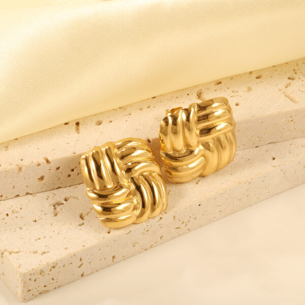 Woven Knot Stud Earrings