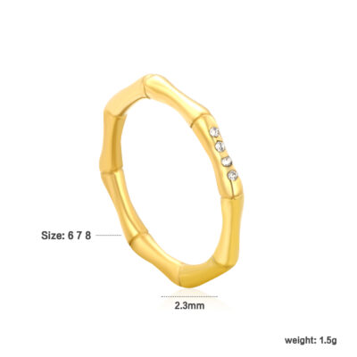 Minimal Crystal Band Ring