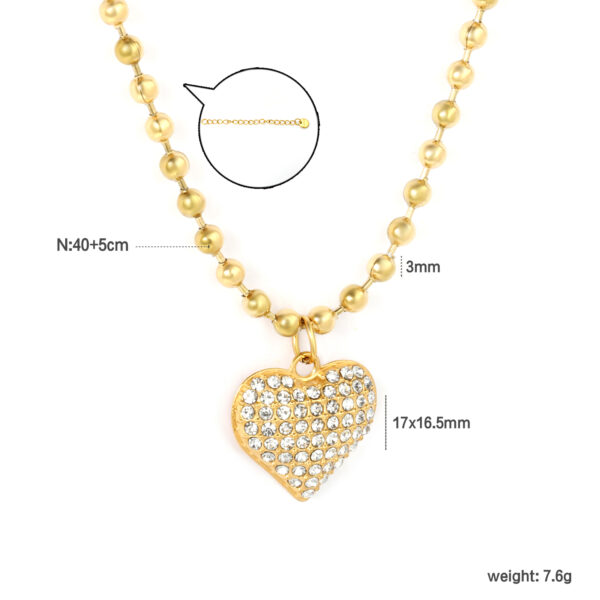 Gold Sparkling Heart Set
