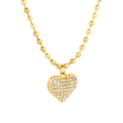 Gold Sparkling Heart Set