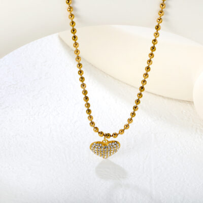 Gold Sparkling Heart Set
