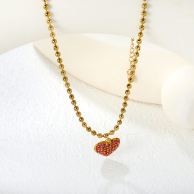 2P2A6308 Pink Gold Sparkling Heart Set