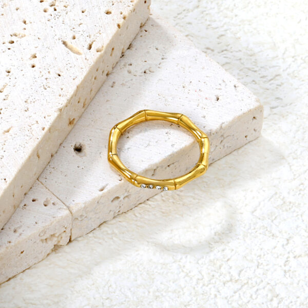 Minimal Crystal Band Ring