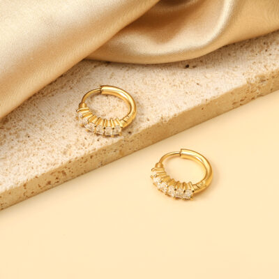 2P2A6897 Pavé Hoop Earrings