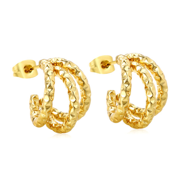 Textured Open Hoop Earrings