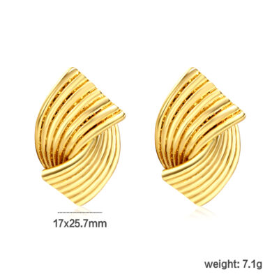 Fan-Shell Stud Earrings