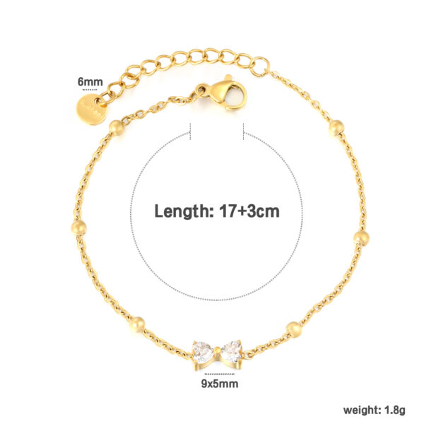 2P2A7678- Double heart Crystal Beaded Bracelet