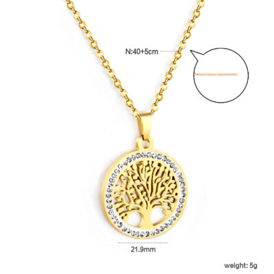 Tree of Life Coin Necklace
