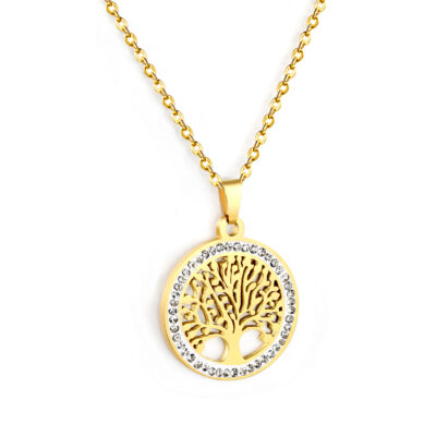 Tree of Life Coin Necklace
