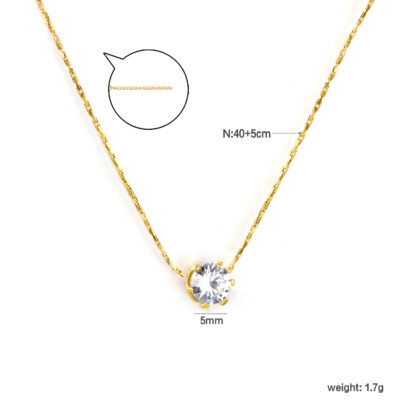 Solitaire Crystal Necklace