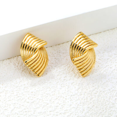 Fan-Shell Stud Earrings