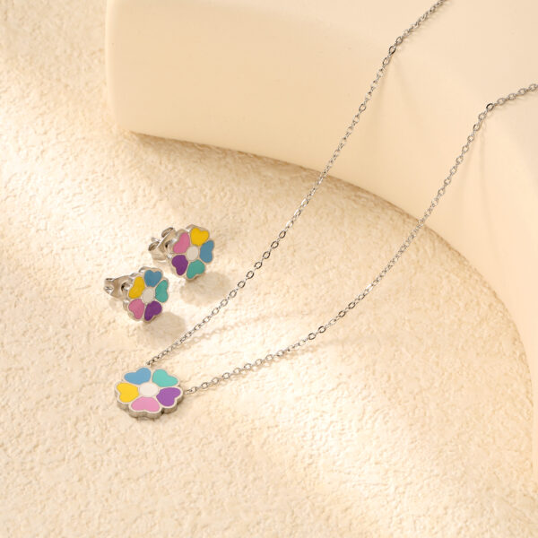 Pastel Flower Jewelry Set
