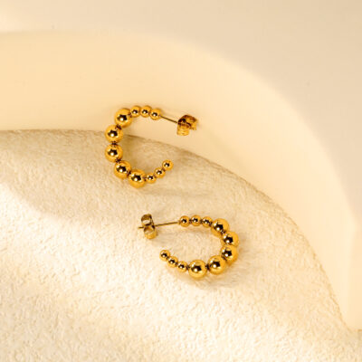 Beaded Hoop Earrings