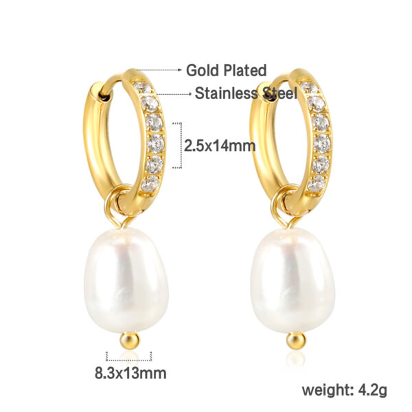 2P2A8760- Pearl Drop Huggie Earrings