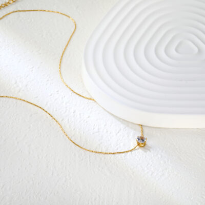 Solitaire Crystal Necklace