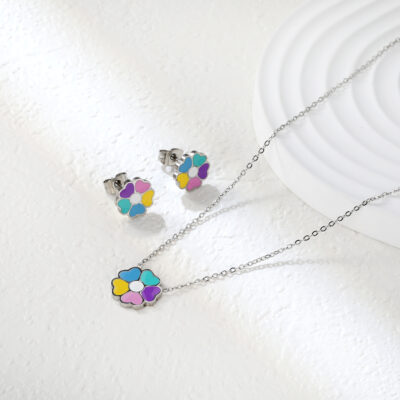 2P2A8970 Pastel Flower Jewelry Set