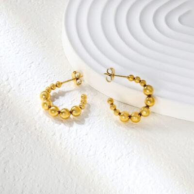 Beaded Hoop Earrings
