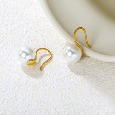 Pearl Drop Hook Earrings
