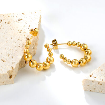 Beaded Hoop Earrings
